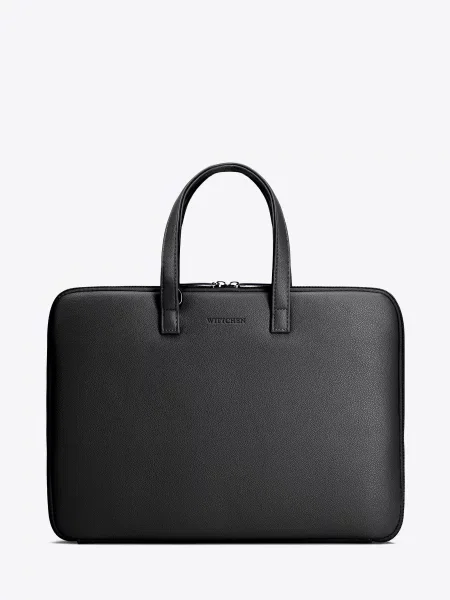 Torba na laptopa z ekoskóry czarna