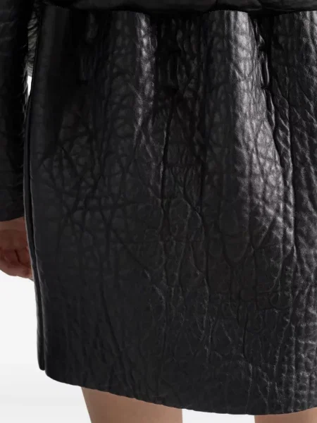 Fustă din piele Prada negru