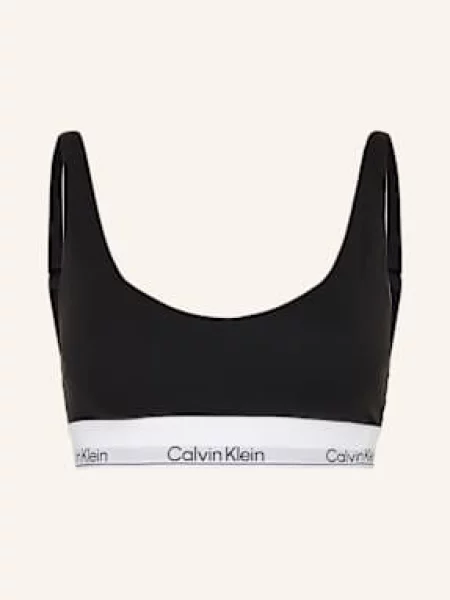Calvin Klein Biustonosz Bustier Icon Cotton Modal schwarz biały