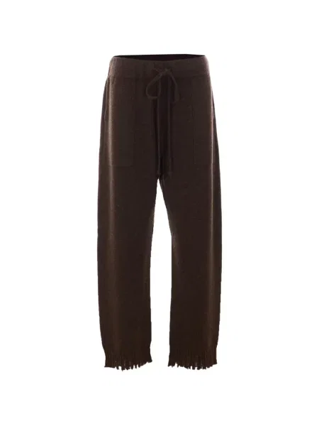 Pantaloni Uma Wang cu cordon maro