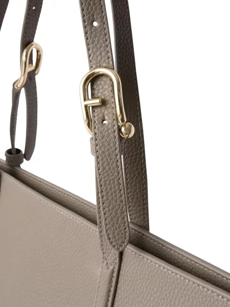 Geantă shopper Furla din piele maro