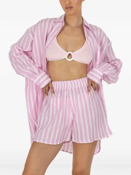 Pantaloni scurți Paramidonna cu dungi roz