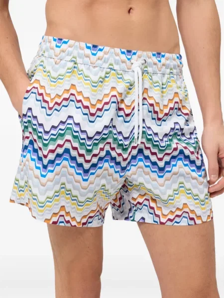 Slip de baie Missoni cu imagine alb