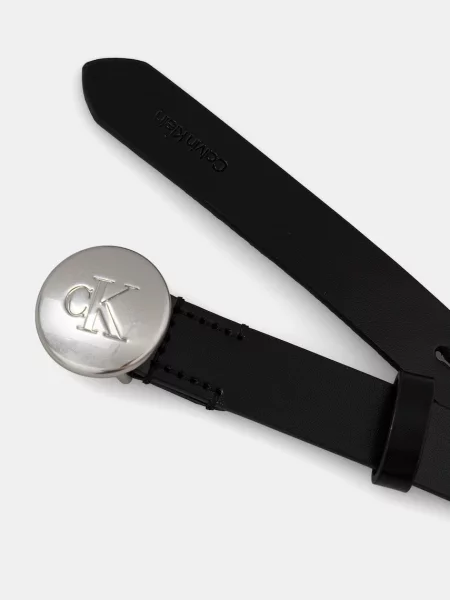 Calvin Klein pas usnjen črna