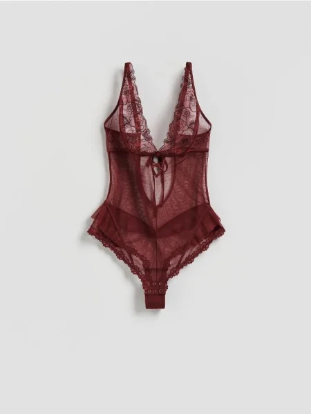 Reserved Мереживне боді дерево червоне