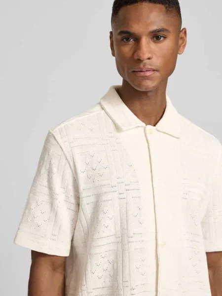 Koszula casualowa o kroju regular fit z kołnierzykiem typu kent model Hector' Les Deux biała