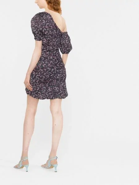 Asymetrické oblekové mini mini šaty Isabel Marant Etoile modré