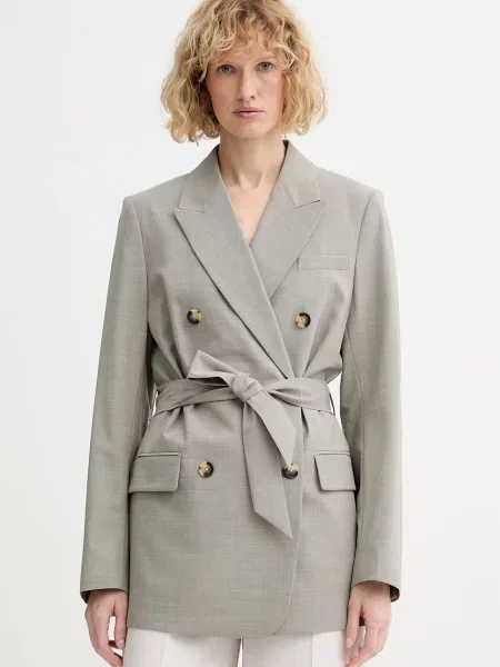 Rag & Bone sacou cu două rânduri de de damă cu lână Virginia gri