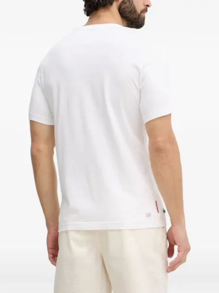 Tricou Lacoste cu imagine alb