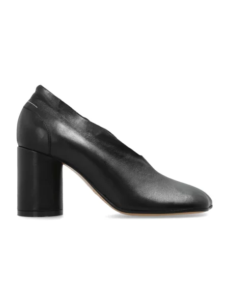 Czółenka Mm6 Maison Margiela skórzana czarna