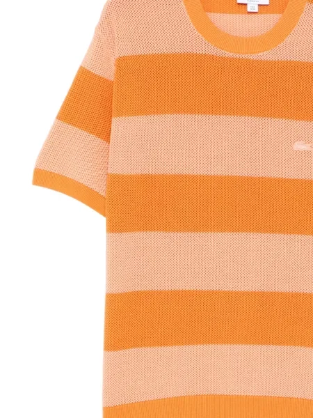 Tricou Lacoste cu dungi portocaliu