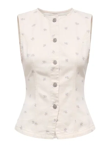 ONLY Vestă ONLNAOMI crem / deschis / lila albastru