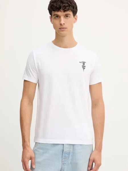 Тениска Trussardi с апликация бяло