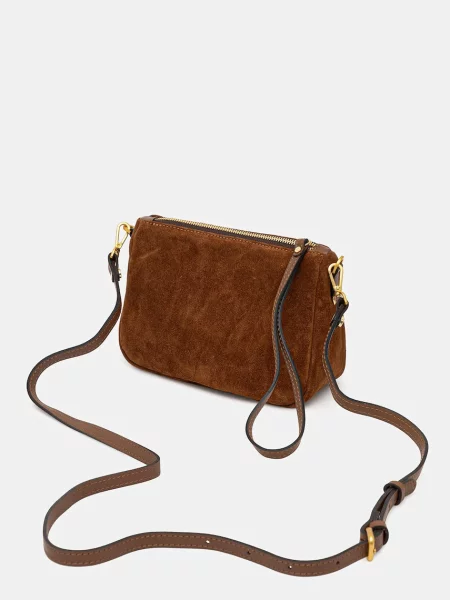 Gianni Chiarini torebka zamszowa NORA POUCH brązowa