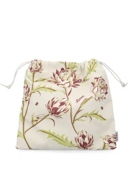 Geantă plic Loewe cu model floral cu imagine cu cordon
