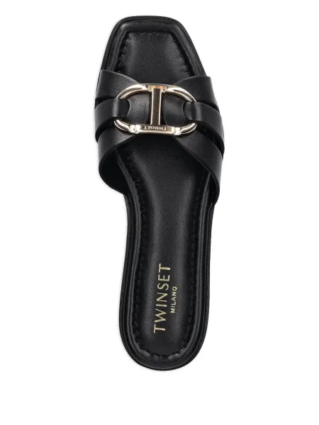 Sandale Twinset fără toc negru