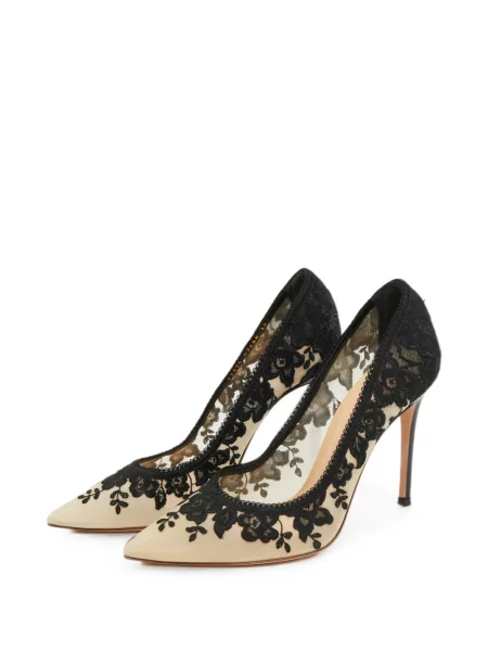 Pantofi cu toc Gianvito Rossi din dantelă negru