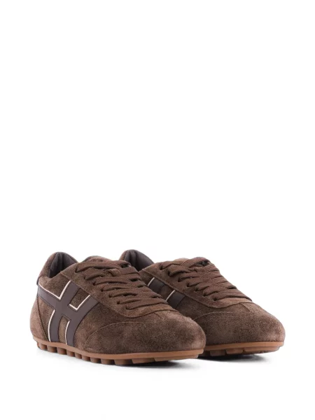 Sneakerși Hogan Olympia din piele de căprioară maro