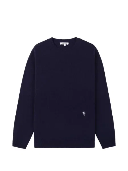 Pulover Sporty & Rich cu autograf albastru