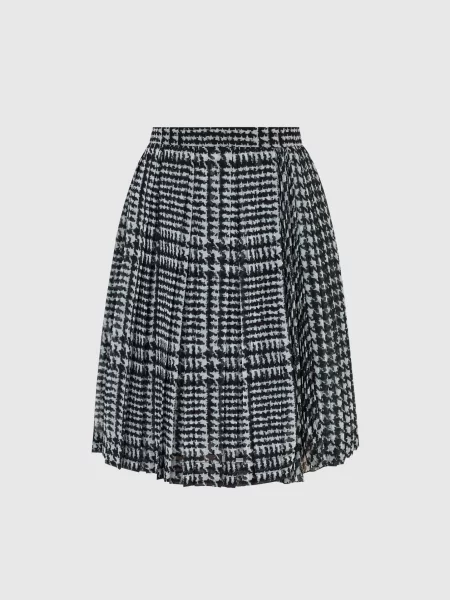 Спідниця-плісе в візерунок Ermanno Scervino сіра