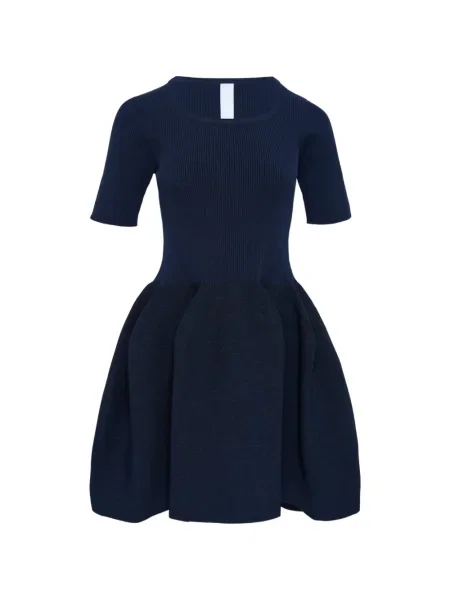 Krótka sukienka mini Cfcl garniturowa prążkowana niebieska