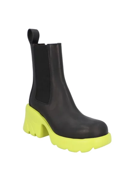 Buty do kostki Bottega Veneta skórzane czarne