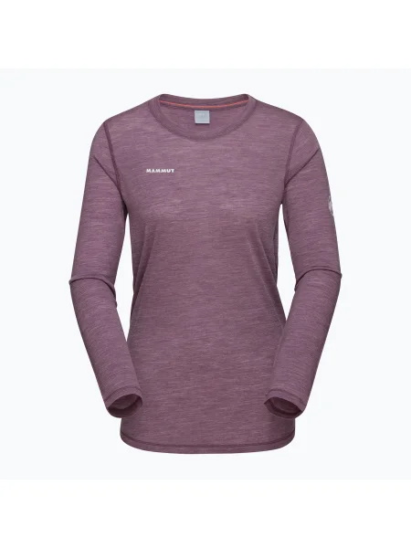 Дамска блуза с дълъг ръкав Mammut Tree Wool FL flux melange виолетово