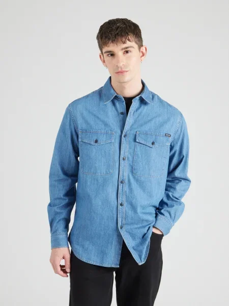 REPLAY Cămașă denim albastru