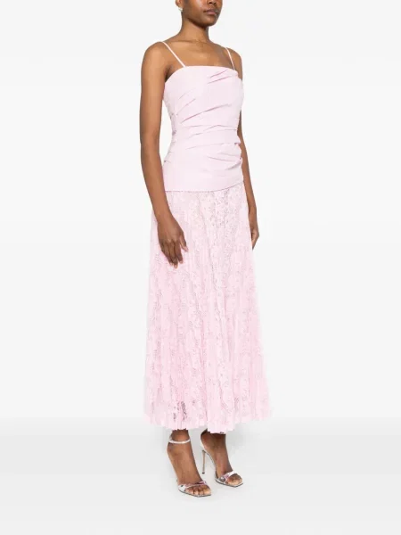 Rochie midi Simkhai din dantelă până la genunchi de costum roz