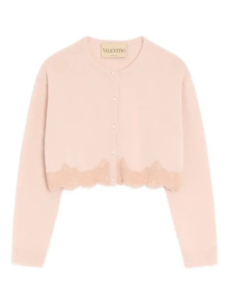 Cardigan Valentino Garavani de lână roz