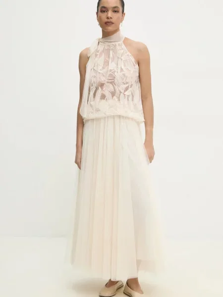 Блуза Answear Lab с десен бежово