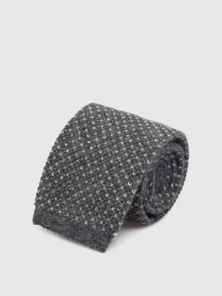 Краватка з кашеміру в жаккардовий візерунок Brunello Cucinelli сірий