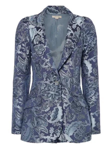 Sacou Temperley London cu model floral cu imagine albastru