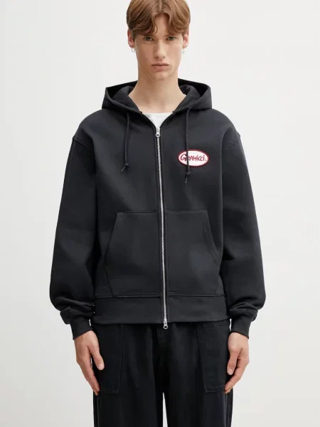 Gramicci OVAL PATCH ZIP HOODED SWEATSHIRT hanorac de pentru bărbați