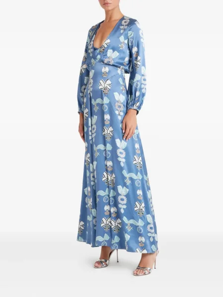 Raštuotas suknele Temperley London mėlyna