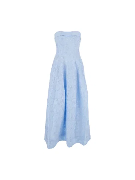 Sukienka midi Simkhai żakardowa do kolan garniturowa niebieska