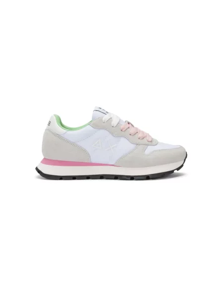 Sneakersy Sun68 skórzane białe