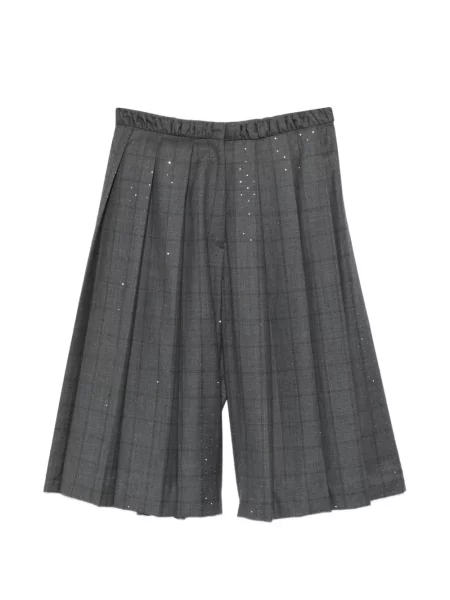 Stras pantaloni scurți Sandro în carouri gri
