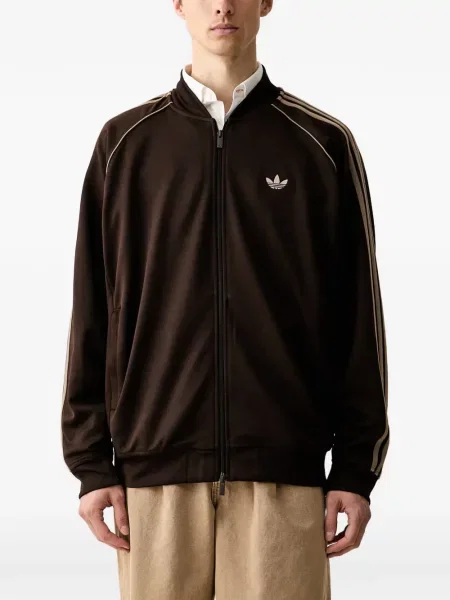 Hanorac Adidas cu broderie cu dungi alergare roz