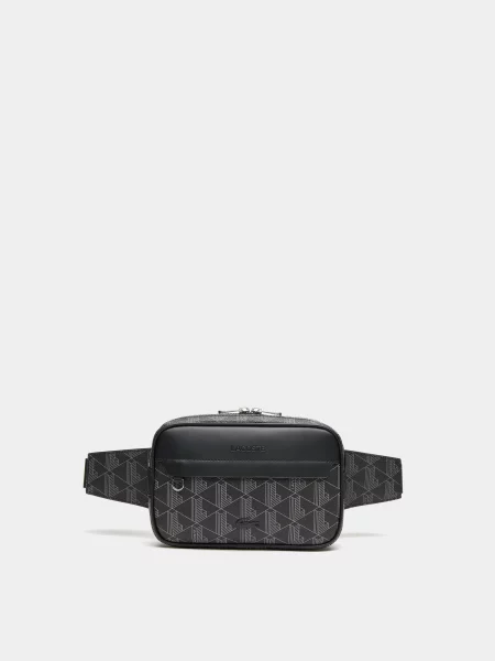 Lacoste Monogram Поясна сумка Полівінілхлорид ПВХ чорний