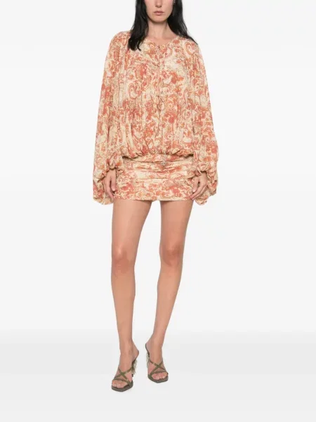 Rochie mini De La Vali cu imagine cu model paisley