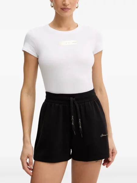 Scurt tricou Armani Exchange cu imagine alb