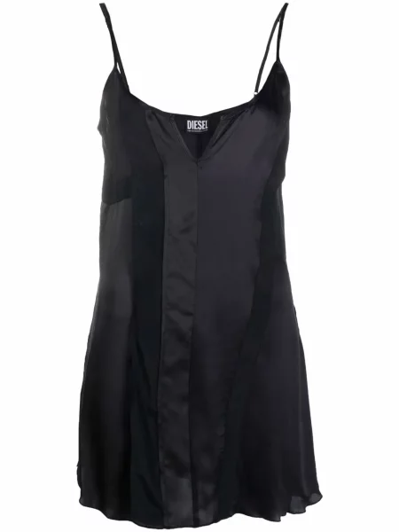 Rochie Diesel din satin de costum negru