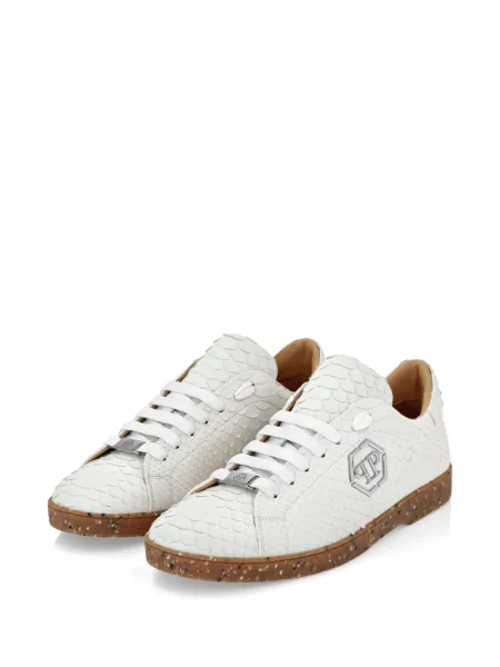 Sneakerși Philipp Plein din piele alb