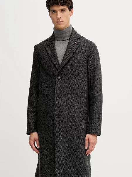 Tommy Hilfiger baba gyapjúkeverék pulóver szürke