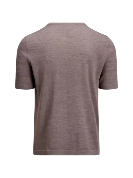 Tricou Gran Sasso de lână scurt maro