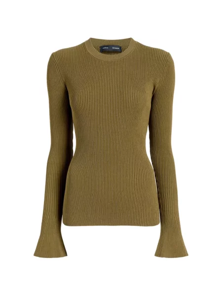 Top Proenza Schouler de mătase verde