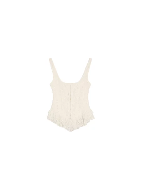 Bershka Top lână alb