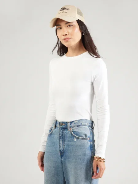 Tricou mânecă lungă Gap alb