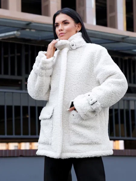 Шуба Jadone Fashion Shuba_Mirabel_biliy штучне хутро білий